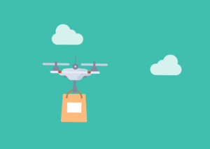 Drone delivery illustration